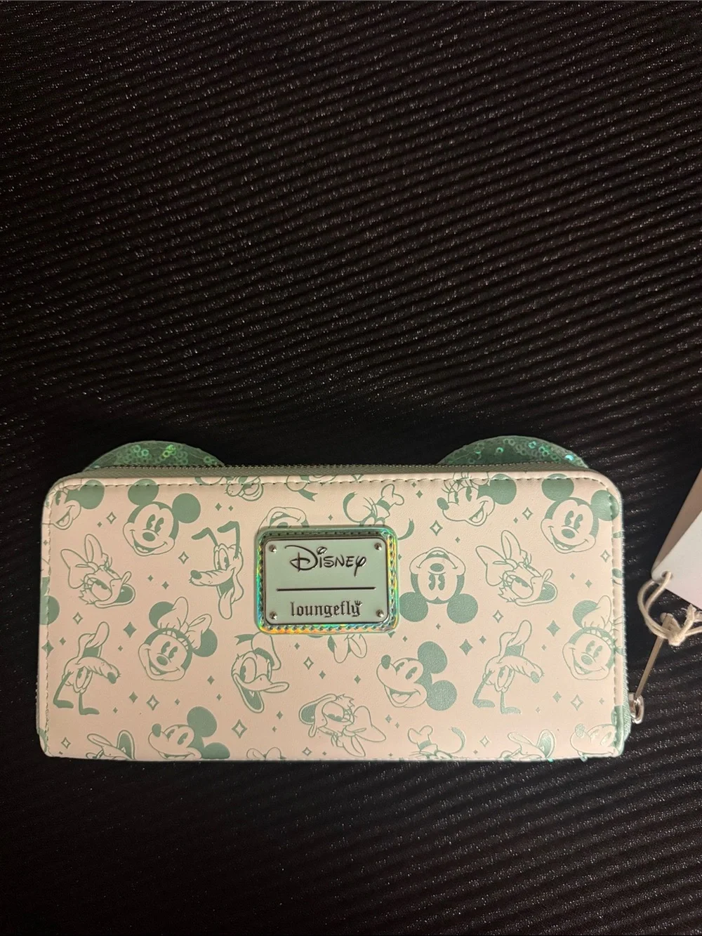 Loungefly Mint and White Disney Mickey Zip Wallet